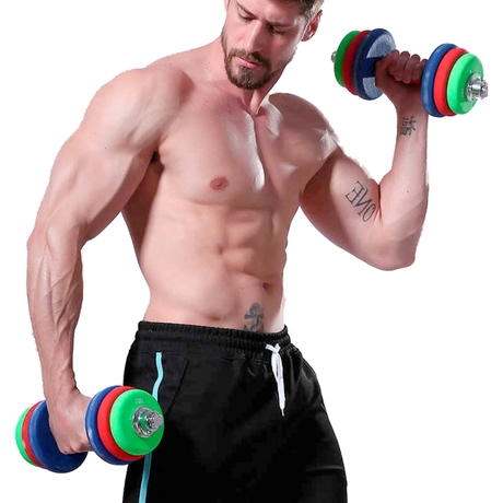 Set gantere si bara LINUO dumbbell-05