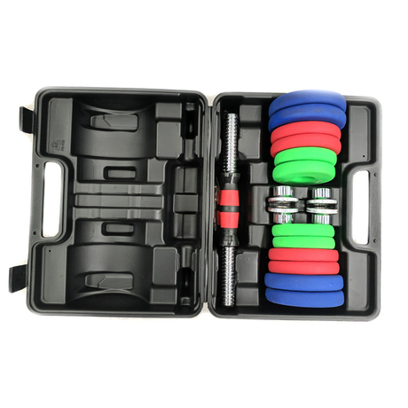 Set gantere si bara LINUO dumbbell-05