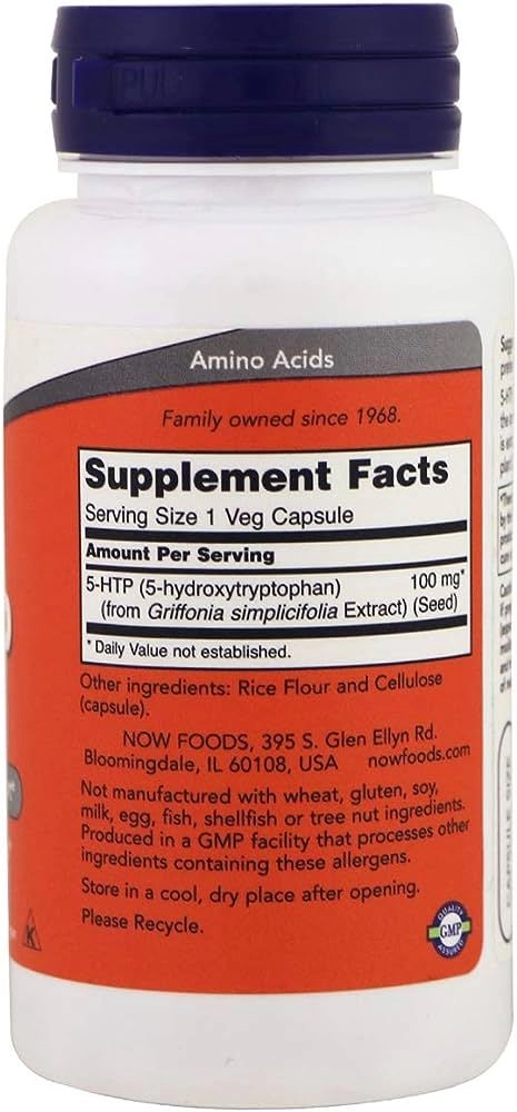Витамины Now Foods 5-HTP 100mg 60 VCAPS