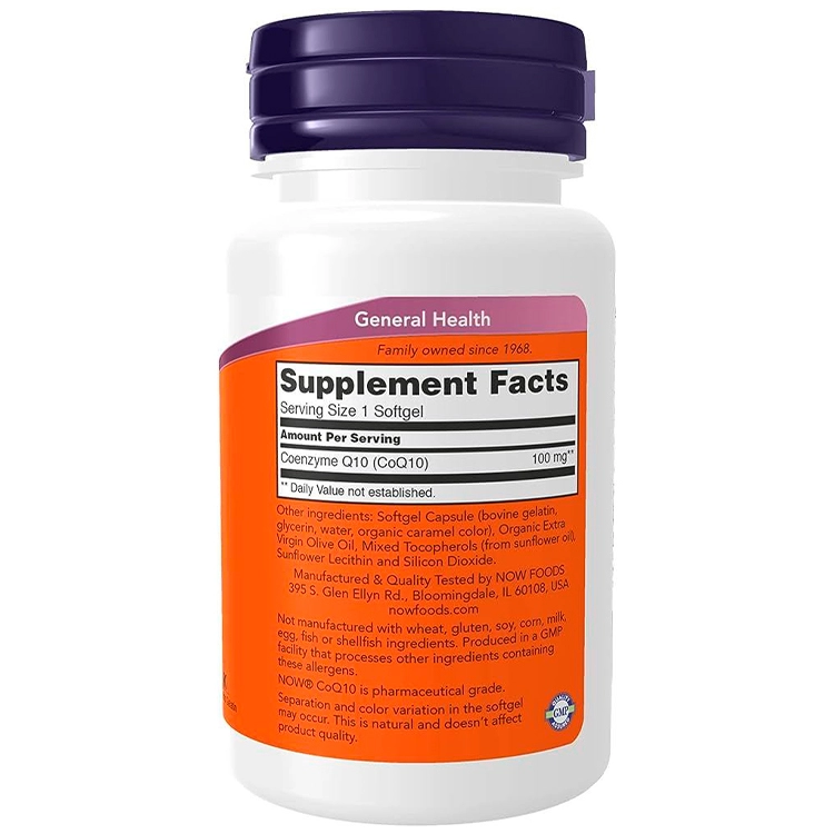 Витамины Now Foods CoQ10 100mg   50 SGELS