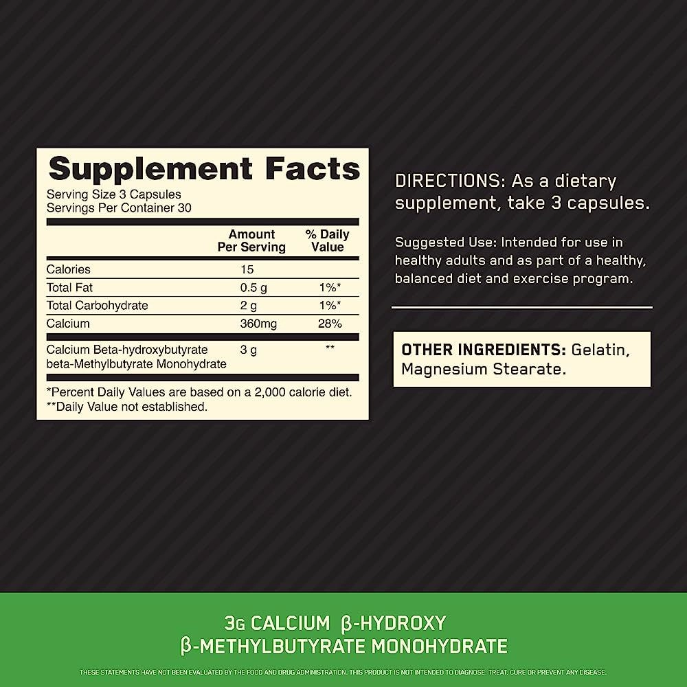 Аминокислоты Optimum Nutrition ON HMB 1000MG 90 CAPS