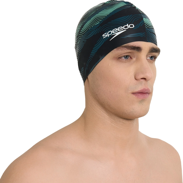 Силиконовая шапочка для плавания Speedo SLOGAN PRT CAP AU/AF/AM