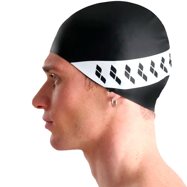 Силиконовая шапочка для плавания Arena ICONS TEAM STRIPE CAP