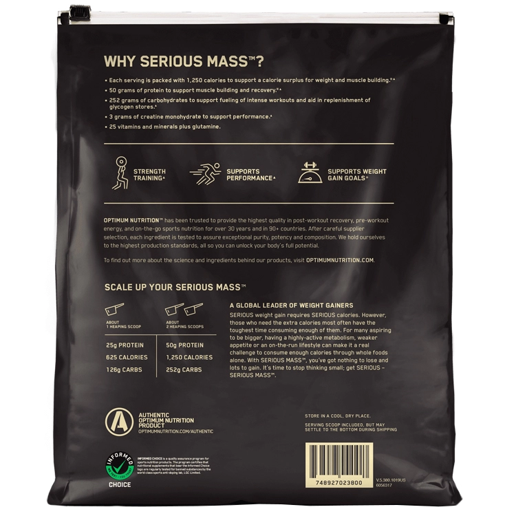 Gheiner Optimum Nutrition SERIOUS MASS CHOCOLATE 12LB