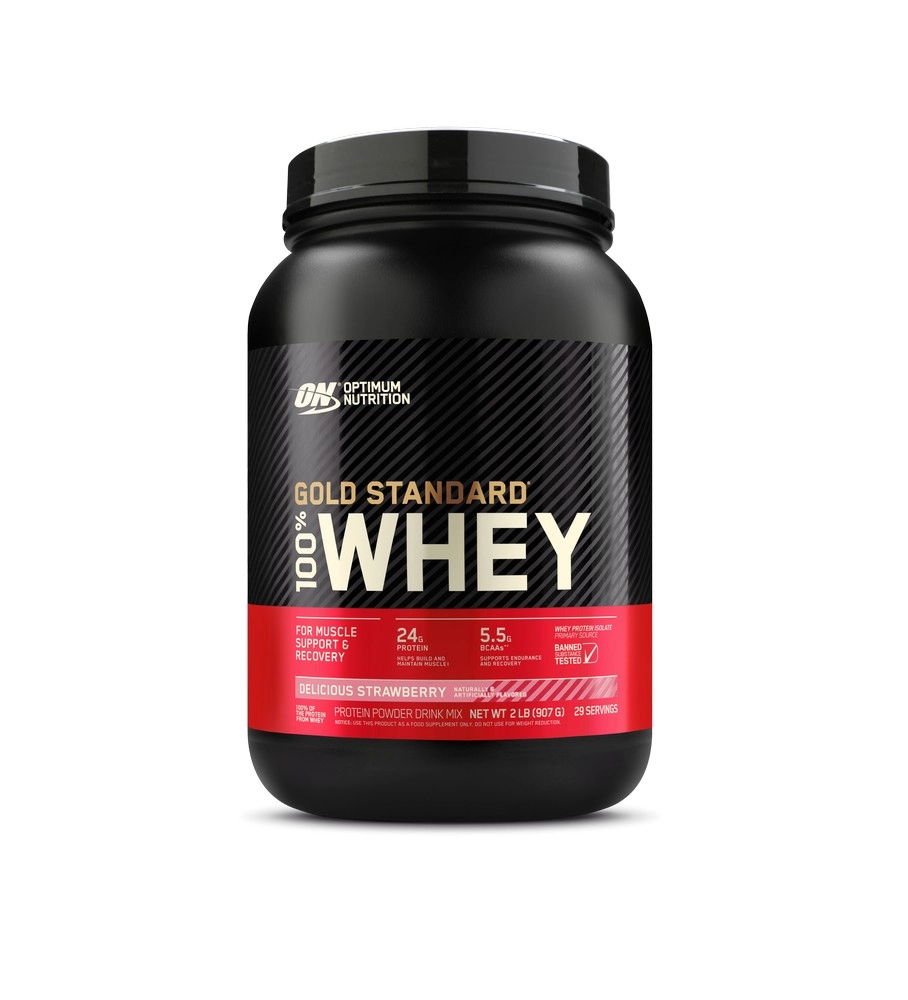 Сывороточный протеин Optimum Nutrition ON 100% WHEY GOLD STRAWBERRY 2LB