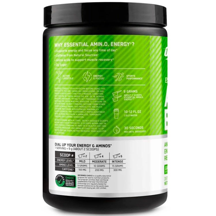 Аминокислоты Optimum Nutrition Essential Amino Energy Green Apple 270г
