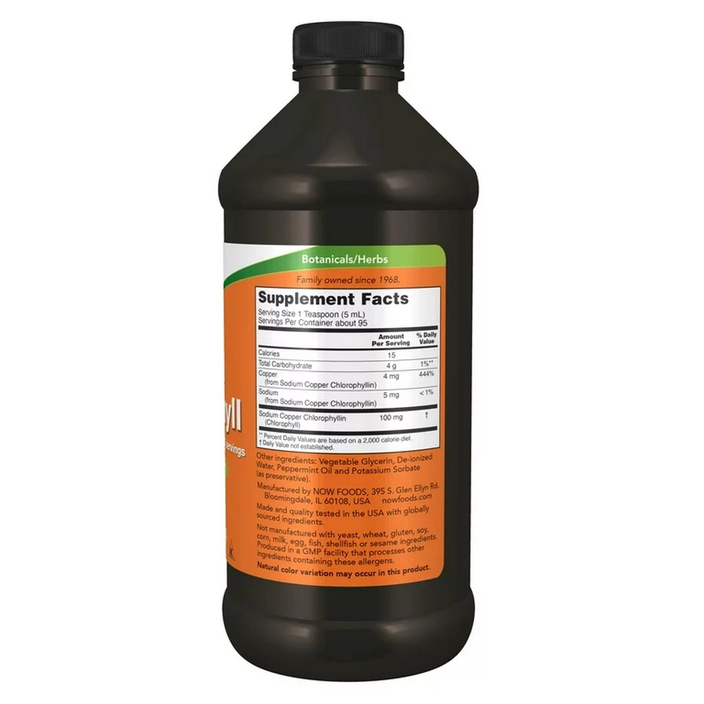 Витамины Now Foods LIQ CHLOROPHYLL AND MINT 16 OZ