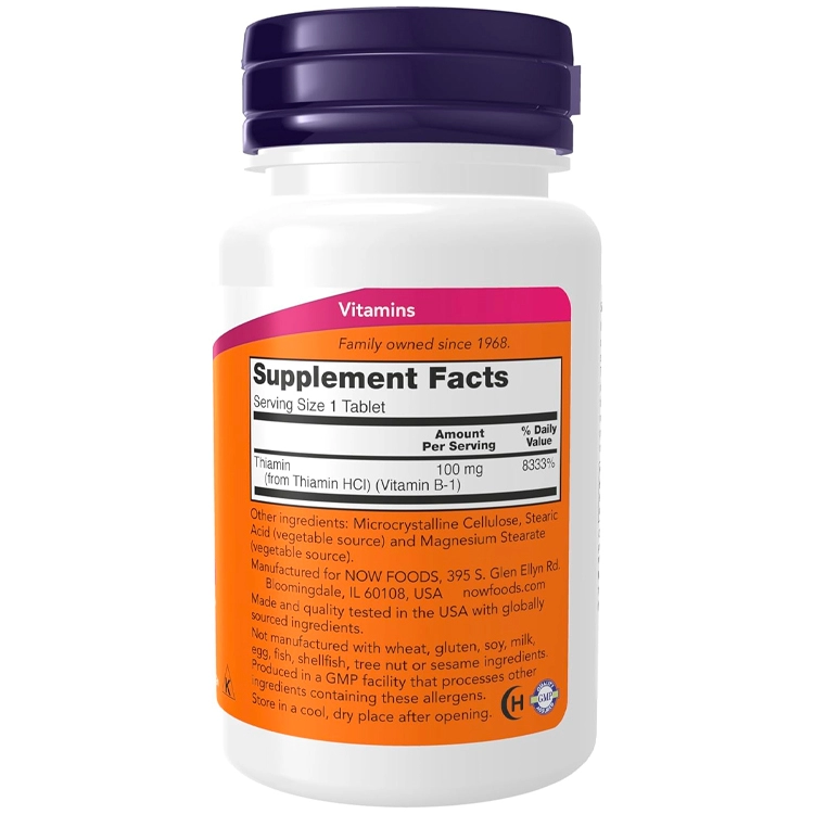 Витамины Now Foods Vitamin B-1 100 mg