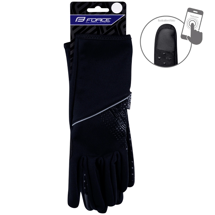 Перчатки велосипедные Force F VISION softshell