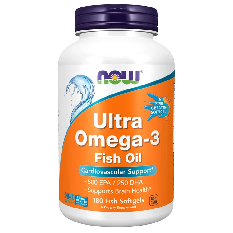 Ulei de peste Now Foods ULTRA OMEGA 3 FISH OIL   180 SGELS