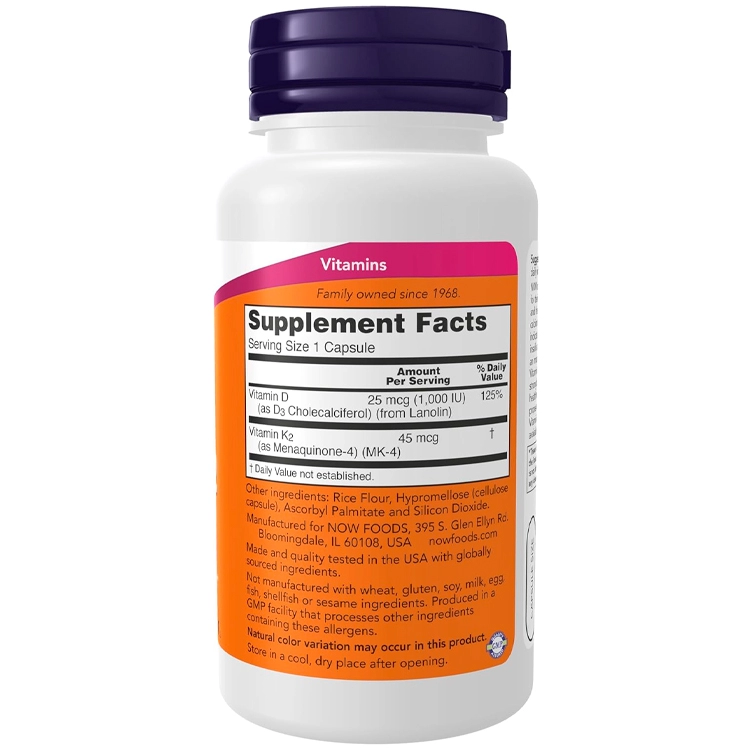 Vitamine Now Foods Vitamin D-3 & K-2
