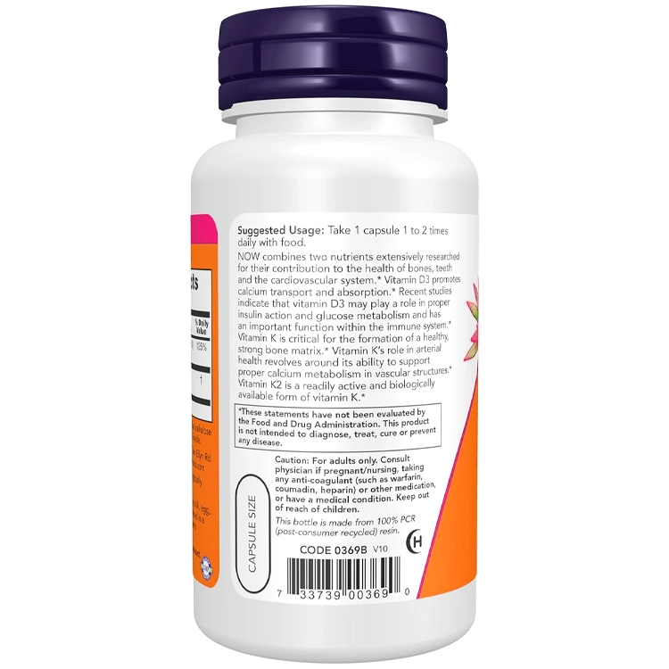 Vitamine Now Foods Vitamin D-3 & K-2