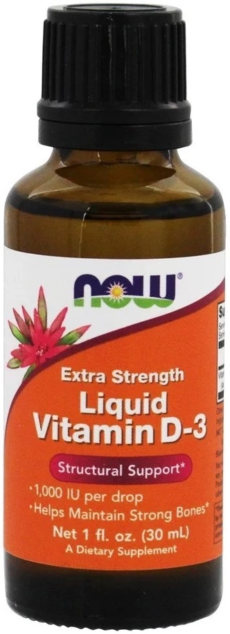 Витамины Now Foods EX STR LIQUID VIT D-3  1,000 IU/DROP  1 FL OZ