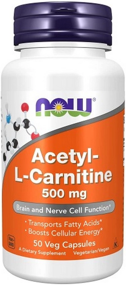 Ацетил-Л-Карнитин Now Sports ACETYL L-CARN 500mg 50 VCAPS