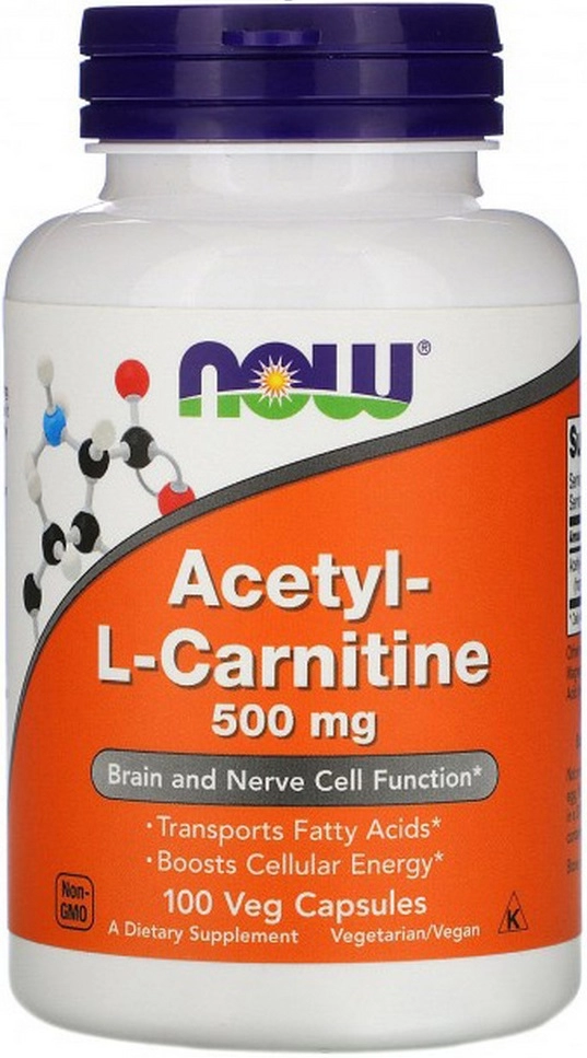 Acetil- L-Carnitin Now Sports ACETYL L-CARN 500mg 100 VCAPS