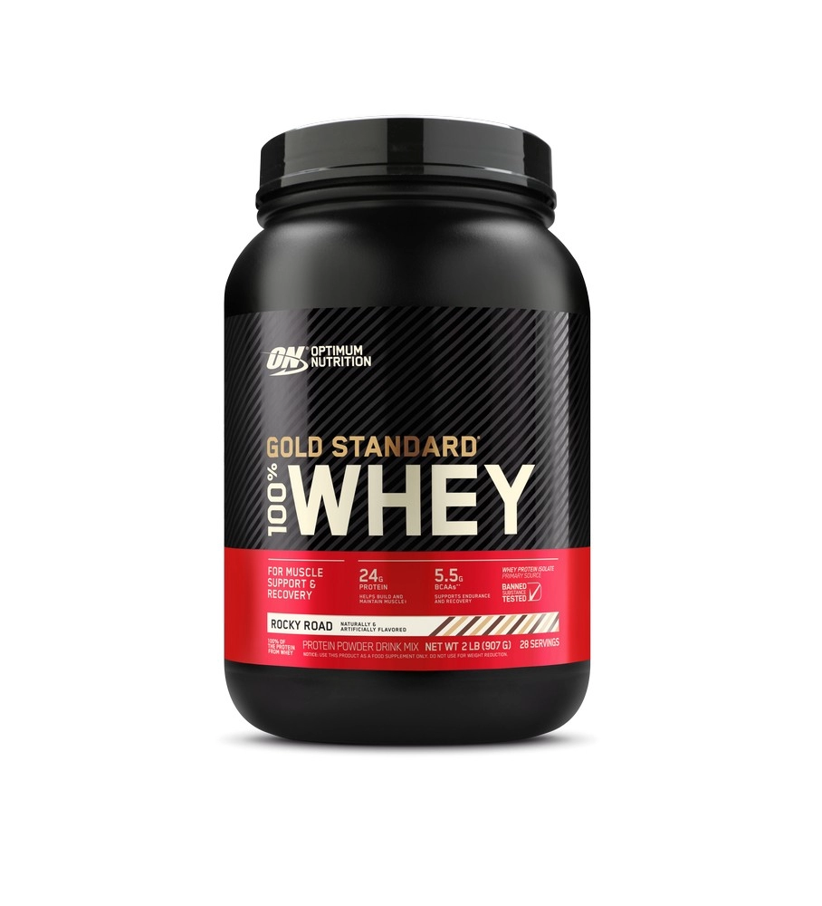 Proteine din zer Optimum Nutrition ON 100% WHEY GOLD ROCKY ROAD 2LB