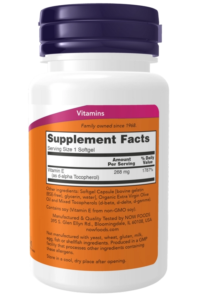 Vitamine Now Foods E-400 MIXED TOC  50 SGELS