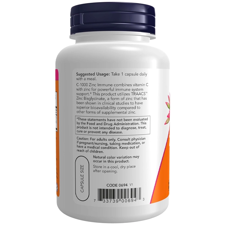 Витамины Now Foods C-1000 & Zinc Immune