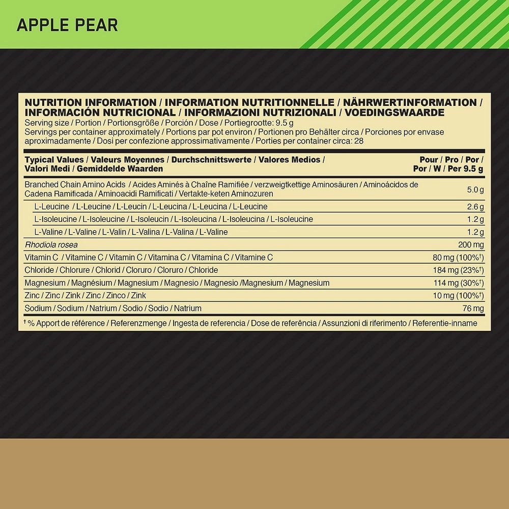Aminoacizi Optimum Nutrition BCAA Train + Stain Apple Pear 266 g