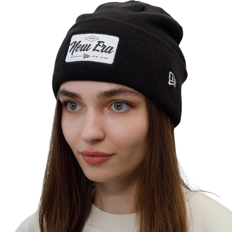 Шапка New Era Wide Cuff Patch Knit