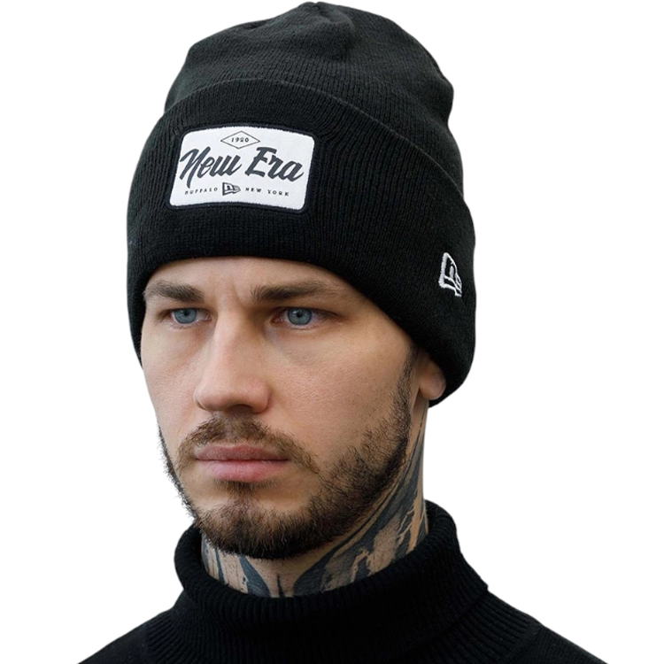 Шапка New Era Wide Cuff Patch Knit